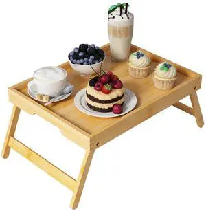 Bed Tray Table with Folding Legs,Bamboo Breakfast in Bed for Kitchen Serving Tray,Sofa Bed Tray Table with Folding Legs,Bamboo Breakfast in Bed for Kitchen Serving Tray,Sofa