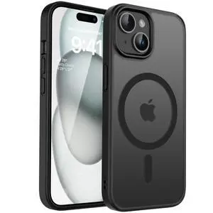 Magnetic Case for iPhone 15 6.1 inch, Matte Black Magnetic Case for iPhone 15 6.1 inch, Matte Black