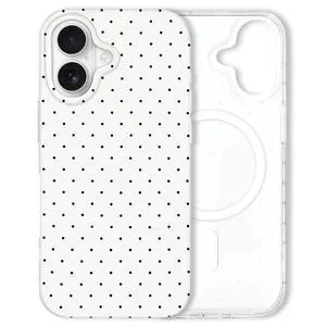 for iPhone 17 Case Cute Polka Dot Aesthetic Design Simple Cover 6.3", Thin Slim Anti-Scratch Soft TPU Bumper Shockproof Rubber Protective Phone Cases for Women Girls, Magnetic White for iPhone 17 Case Cute Polka Dot Aesthetic Design Simple Cover 6.3", Thin Slim Anti-Scratch Soft TPU Bumper Shockproof Rubber Protective Phone Cases for Women Girls, Magnetic White