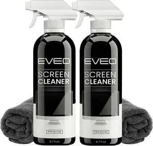 Screen Cleaner Spray Kit (Streak-Free) TV Screen Cleaner for Smart TV, LCD, LED, OLED | Computer Screen Cleaner Spray and Wipe Microfiber Cloth - TV, Monitor, Laptop, iPad, Car - 6.7oz 2 Pack Screen Cleaner Spray Kit (Streak-Free) TV Screen Cleaner for Smart TV, LCD, LED, OLED | Computer Screen Cleaner Spray and Wipe Microfiber Cloth - TV, Monitor, Laptop, iPad, Car - 6.7oz 2 Pack