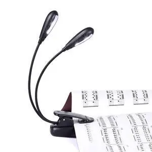Rechargeable Music Stand Light, Clip on Reading Light, 8 LED Book Lamp, 3-Level Brightness for Eye Protection, Perfect for Piano, Orchestra, Bookworms, Craft (White & Warm, Dual Arm) Rechargeable Music Stand Light, Clip on Reading Light, 8 LED Book Lamp, 3-Level Brightness for Eye Protection, Perfect for Piano, Orchestra, Bookworms, Craft (White & Warm, Dual Arm)