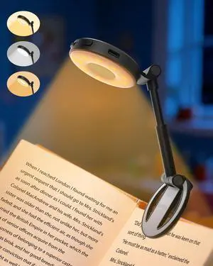 Reading Lights for Books in Bed:18 LED Rechargeable Clip-on Book Light with Timer & Memory Eye Caring 3 Color Temperature Stepless Dimming Portable Travel Gifts for Men Kids Book Lovers Reading Lights for Books in Bed:18 LED Rechargeable Clip-on Book Light with Timer & Memory Eye Caring 3 Color Temperature Stepless Dimming Portable Travel Gifts for Men Kids Book Lovers