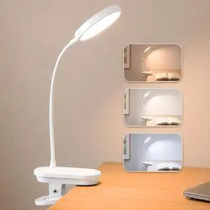 Clip on Light, Stepless Dimmable & 3 Colors Touch Control Clip On Bed Light. 2600mAh Rechargeable Reading Lights for Books in Bed, Headboard and Bedside Table Lamp, Reading Light For Dorm/Home Clip on Light, Stepless Dimmable & 3 Colors Touch Control Clip On Bed Light. 2600mAh Rechargeable Reading Lights for Books in Bed, Headboard and Bedside Table Lamp, Reading Light For Dorm/Home
