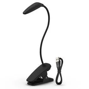 Rechargeable LED Book Light, Clip On Reading Light with Adjustable Light Modes, USB Charging Cable Included, Pack of 1, Black Rechargeable LED Book Light, Clip On Reading Light with Adjustable Light Modes, USB Charging Cable Included, Pack of 1, Black