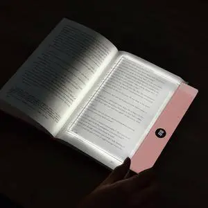 Book Light, Rechargeable Clear LED Flat Book Lights for Reading in Bed at Night with 3 Colors & Timer, Dimmable Panel Plate Book Lamp Full Page Light, Bookish Gifts for Women Readers Kids Book Lovers Book Light, Rechargeable Clear LED Flat Book Lights for Reading in Bed at Night with 3 Colors & Timer, Dimmable Panel Plate Book Lamp Full Page Light, Bookish Gifts for Women Readers Kids Book Lovers