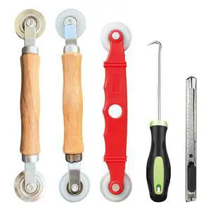 Screen Repair Kit & Window Screen Replacement Kit with Spline Roller Tool, Spline Removal Hook, Screen Cutter - Easy to Use 5-in-1 Tool for Screen Door Repair, Windows, Patio & Sliding Doors Screen Repair Kit & Window Screen Replacement Kit with Spline Roller Tool, Spline Removal Hook, Screen Cutter - Easy to Use 5-in-1 Tool for Screen Door Repair, Windows, Patio & Sliding Doors
