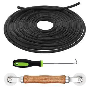Screen Repair Kit - 3 in 1 Screen Tools Including Roller, 0.14in x 32.8ft Spline, Removal Hook for Replacing & Installing Door Window Screens Screen Repair Kit - 3 in 1 Screen Tools Including Roller, 0.14in x 32.8ft Spline, Removal Hook for Replacing & Installing Door Window Screens