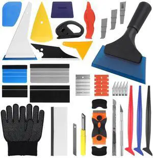 51PCS Car Window Tint Kit,Multi-Tool Window Tint Tools Kit Includes Felt Squeegee,Vinyl Squeegee,Cutting Knife,Windows Tints Car Wrap Kits for Windows Film & Modifications 51PCS Car Window Tint Kit,Multi-Tool Window Tint Tools Kit Includes Felt Squeegee,Vinyl Squeegee,Cutting Knife,Windows Tints Car Wrap Kits for Windows Film & Modifications