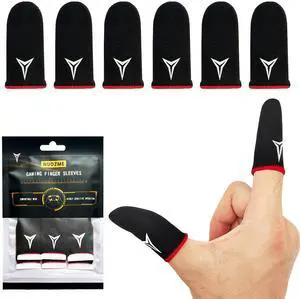 6 PCS Red Edge Mobile Phone Gaming Finger Sleeves Gloves 6 PCS Red Edge Mobile Phone Gaming Finger Sleeves Gloves