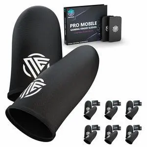 Gamer sleeves for pubg , mobile gaming finger cots sleeve gloves and covers , compression for thumb arthritis sweaty hands , Carbon Core Gamer sleeves for pubg , mobile gaming finger cots sleeve gloves and covers , compression for thumb arthritis sweaty hands , Carbon Core