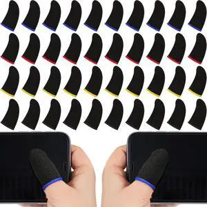 120 Pcs Finger Sleeve for Gaming Anti Sweat Game Controller Thumb Sleeve Breathable Finger Covers Touchscreen Gaming Gloves for Mobile Phone Game, 4 Designs(Colorful) 120 Pcs Finger Sleeve for Gaming Anti Sweat Game Controller Thumb Sleeve Breathable Finger Covers Touchscreen Gaming Gloves for Mobile Phone Game, 4 Designs(Colorful)