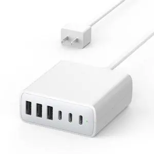 USB C Fast Charger Block, 100W 6 Ports Charging Station Hub for iPhone 16 15 14 13 Pro Max, iPad Pro Air Mini, Galaxy, for Air-pods 4, Pro 2, 25W PPS Type C Wall Charger with LED, 5ft Cord USB C Fast Charger Block, 100W 6 Ports Charging Station Hub for iPhone 16 15 14 13 Pro Max, iPad Pro Air Mini, Galaxy, for Air-pods 4, Pro 2, 25W PPS Type C Wall Charger with LED, 5ft Cord