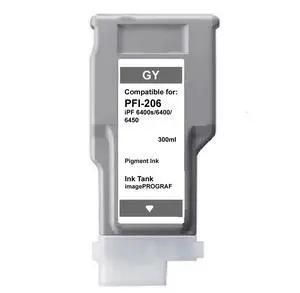 VC PFI-206 Gray Compatible Ink Cartridge Tank for Canon PFI-206GY (300ml,Gray) Replacement for Canon imagePROGRAF 6400s 6400 6450 Printer VC PFI-206 Gray Compatible Ink Cartridge Tank for Canon PFI-206GY (300ml,Gray) Replacement for Canon imagePROGRAF 6400s 6400 6450 Printer