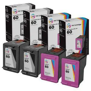 Products Remanufactured Ink Cartridge Replacements for HP 60 (2 Black, 2 Color, 4-Pack) Compatible w HP 100 110 111 114 120 121 C4610 C4635 C4650 C4680 C4690 C4740 C4750 C4783 C4795 D110a and More Products Remanufactured Ink Cartridge Replacements for HP 60 (2 Black, 2 Color, 4-Pack) Compatible w HP 100 110 111 114 120 121 C4610 C4635 C4650 C4680 C4690 C4740 C4750 C4783 C4795 D110a and More
