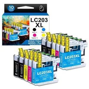 LC203XL High Yield Ink Cartridges 10-Pack (4BK/2C/2M/2Y) Replacement for Brother MFC-J480DW MFC-J880DW MFC-J4420DW MFC-J680DW MFC-J885DW Printer Ink LC203XL High Yield Ink Cartridges 10-Pack (4BK/2C/2M/2Y) Replacement for Brother MFC-J480DW MFC-J880DW MFC-J4420DW MFC-J680DW MFC-J885DW Printer Ink