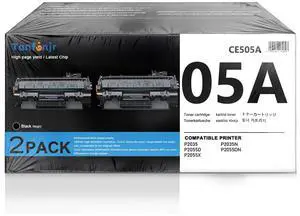 05A Toner Cartridge High Yield (2300 Pages) Compatible for HP CE505A | 2-Pack Black | Replacement for HP P2035 P2035N 2035N P2055DN 2055DN P2030 P2050 P2055X P2055D Printers 05A Toner Cartridge High Yield (2300 Pages) Compatible for HP CE505A | 2-Pack Black | Replacement for HP P2035 P2035N 2035N P2055DN 2055DN P2030 P2050 P2055X P2055D Printers