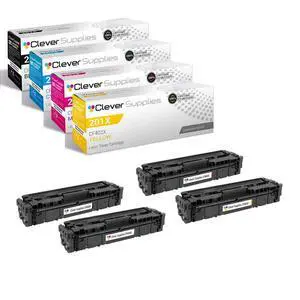 CS Replacement Toner Cartridge Compatible with HP 201X CF400X Black CF401X Cyan CF403X Magenta CF402X Yellow Color Pro MFP M277n Pro M252 Pro M252dw Pro MFP M277 4 Color Set CS Replacement Toner Cartridge Compatible with HP 201X CF400X Black CF401X Cyan CF403X Magenta CF402X Yellow Color Pro MFP M277n Pro M252 Pro M252dw Pro MFP M277 4 Color Set