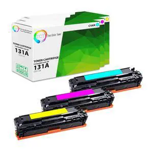 131A Color Toner Cartridge 3 Pack - Compatible Replacement for HP 131A CF211A CF212A CF213A Works with HP LaserJet Pro 200 Color M251NW, MFP M276N Printers (Cyan Magenta Yellow) 131A Color Toner Cartridge 3 Pack - Compatible Replacement for HP 131A CF211A CF212A CF213A Works with HP LaserJet Pro 200 Color M251NW, MFP M276N Printers (Cyan Magenta Yellow)