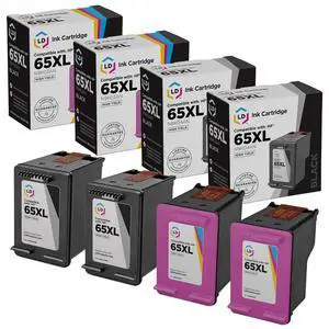 Remanufactured Ink Cartridge Replacement for HP 65XL (2 Black, 2 Color, 4 pk) Remanufactured Ink Cartridge Replacement for HP 65XL (2 Black, 2 Color, 4 pk)
