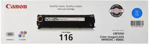 Cartridge 116 Cyan Toner - for Imageclass Mf8050Cn, Mf8030Cn, Mf8080 Cartridge 116 Cyan Toner - for Imageclass Mf8050Cn, Mf8030Cn, Mf8080