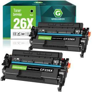 26X CF226X Toner Cartridge Compatible Replacement for HP CF226X 26X Toner Cartridge for HP Pro M402N M402DN M402DW MFP M426FDW M426FDN M426DW Printer (Black 2-Pack) 26X CF226X Toner Cartridge Compatible Replacement for HP CF226X 26X Toner Cartridge for HP Pro M402N M402DN M402DW MFP M426FDW M426FDN M426DW Printer (Black 2-Pack)