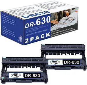 Compatible DR-630 DR630 Black Drum Unit 2 Pack Replacement for Brother DR630 HL- L2305W L2315DW L2380DW MFC-L2720DW DCP-L2540DW Printer (DR 630 2Pack) - Toner Not Include Compatible DR-630 DR630 Black Drum Unit 2 Pack Replacement for Brother DR630 HL- L2305W L2315DW L2380DW MFC-L2720DW DCP-L2540DW Printer (DR 630 2Pack) - Toner Not Include