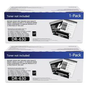 DR-630 DR630 Drum Unit Replacement for Brother DR 630 Drum Unit High Yield HLL2300D HLL2305W HLL2315DW MFCL2700DW DCPL2520DW DCPL2540DW Printer Black 2 Pack (Toner not Included) DR-630 DR630 Drum Unit Replacement for Brother DR 630 Drum Unit High Yield HLL2300D HLL2305W HLL2315DW MFCL2700DW DCPL2520DW DCPL2540DW Printer Black 2 Pack (Toner not Included)