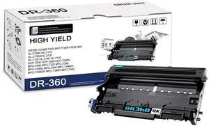 1-Pack DR360 High Yield Black Drum Unit, Replacement for Brother DR-360 for DCP-7030 7040 7045N HL-2120 2125 2140 2150 2150N 2170 2170W MFC-7040 7340 7320 7345DN 7345N 7440 7440N 7840 7840W Printer 1-Pack DR360 High Yield Black Drum Unit, Replacement for Brother DR-360 for DCP-7030 7040 7045N HL-2120 2125 2140 2150 2150N 2170 2170W MFC-7040 7340 7320 7345DN 7345N 7440 7440N 7840 7840W Printer