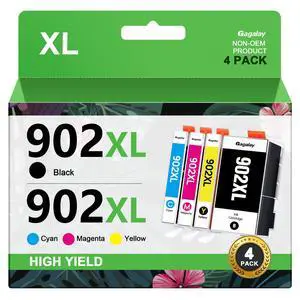 902XL Ink Cartridges Compatible for 902 Ink Cartridges Work for 6978 6958 6968 6970 Printers (4 Pack) 902XL Ink Cartridges Compatible for 902 Ink Cartridges Work for 6978 6958 6968 6970 Printers (4 Pack)