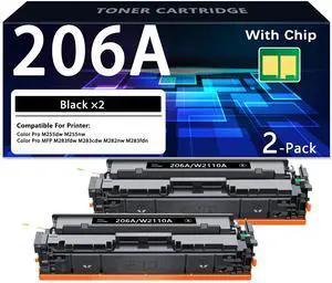 206A Black Toner Cartridges High Yield Replacement for HP 206A W2110A Toner for Color Pro MFP M283fdw M282nw M283fdn Pro M255dw M255nw Printer 206A Black Toner Cartridges High Yield Replacement for HP 206A W2110A Toner for Color Pro MFP M283fdw M282nw M283fdn Pro M255dw M255nw Printer