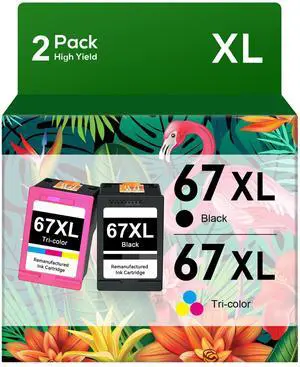 Compatible for 67XL Ink Cartridge Replacement for HP Ink 67 XL Work for HP Envy 6000 6055 Envy Pro 6400 6455 6455e DeskJet 2755 2755e 4155 4155e Printer(2 Pack 67xl Ink Cartridge Combo Pack) Compatible for 67XL Ink Cartridge Replacement for HP Ink 67 XL Work for HP Envy 6000 6055 Envy Pro 6400 6455 6455e DeskJet 2755 2755e 4155 4155e Printer(2 Pack 67xl Ink Cartridge Combo Pack)