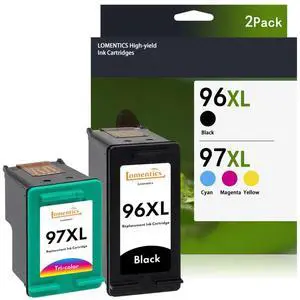 96XL / 97XL High Yield Ink Cartridges 2-Pack (1Black / 1Tri-Color) Replacement for HP Officejet 7310 7210 7410 Deskjet 9800 6988 6980 6940 6540 5940 PhotoSmart 8050 8150 8450 8750 Printer 96XL / 97XL High Yield Ink Cartridges 2-Pack (1Black / 1Tri-Color) Replacement for HP Officejet 7310 7210 7410 Deskjet 9800 6988 6980 6940 6540 5940 PhotoSmart 8050 8150 8450 8750 Printer