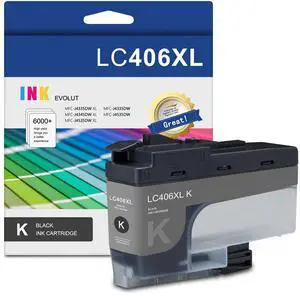1-Pack LC406XL Black Ink Cartridges - Eout Compatible LC406XL High Yield Ink Cartridges Replacement for Brother LC406BK MFC-J4335DW MFC-J4345DW XL MFC-J4535DW MFC-J4535DW XL Printer 1-Pack LC406XL Black Ink Cartridges - Eout Compatible LC406XL High Yield Ink Cartridges Replacement for Brother LC406BK MFC-J4335DW MFC-J4345DW XL MFC-J4535DW MFC-J4535DW XL Printer