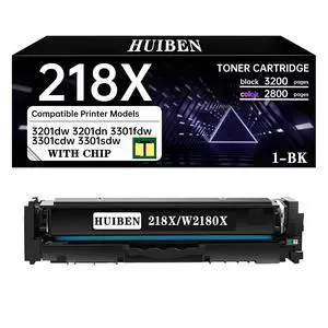218X 218A Toner Cartridges(1BK) High Yield (with Chip) Replacement for Compatible with HP Color Laserjet Pro 3201dw MFP 3301fdw 3301cdw 3301sdw Printer Ink W2180X (1-Black) 218X 218A Toner Cartridges(1BK) High Yield (with Chip) Replacement for Compatible with HP Color Laserjet Pro 3201dw MFP 3301fdw 3301cdw 3301sdw Printer Ink W2180X (1-Black)