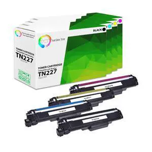 TN227 Toner Cartridge 4 Pack - Compatible Replacement for Brother TN227 TN-227 Works with Brother HL-L3210CW MFC-L3710CW L3750CDW DCP-L3510CDW Printers (B C M Y) TN227 Toner Cartridge 4 Pack - Compatible Replacement for Brother TN227 TN-227 Works with Brother HL-L3210CW MFC-L3710CW L3750CDW DCP-L3510CDW Printers (B C M Y)