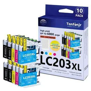 LC203XL High Yield Ink Cartridges Combo Pack 10-Pack (4BK/2C/2M/2Y) Replacement for Brother MFC-J480DW MFC-J880DW MFC-J4420DW MFC-J680DW MFC-J885DW Printer Ink LC203XL High Yield Ink Cartridges Combo Pack 10-Pack (4BK/2C/2M/2Y) Replacement for Brother MFC-J480DW MFC-J880DW MFC-J4420DW MFC-J680DW MFC-J885DW Printer Ink