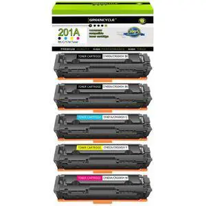 High-Yield Compatible Toner Cartridge Replacement for HP 201A CF400A CF401A CF402A CF403A for Color MFP M277dw M252dw M277n M277c6 Printer (1 Black 1 Cyan 1 Yellow 1 Magenta) High-Yield Compatible Toner Cartridge Replacement for HP 201A CF400A CF401A CF402A CF403A for Color MFP M277dw M252dw M277n M277c6 Printer (1 Black 1 Cyan 1 Yellow 1 Magenta)