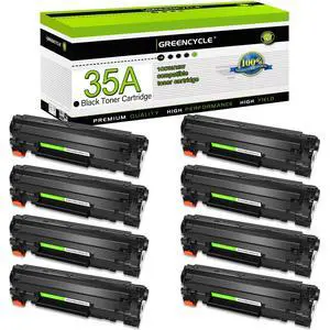 35A Compatible Toner Cartridge Replacement for HP 35A CB435A Toner for Laser Jet P1006 P1005 P1007 P1002 P1004 P1008 P1009 Printer (Black, 8-Pack) 35A Compatible Toner Cartridge Replacement for HP 35A CB435A Toner for Laser Jet P1006 P1005 P1007 P1002 P1004 P1008 P1009 Printer (Black, 8-Pack)