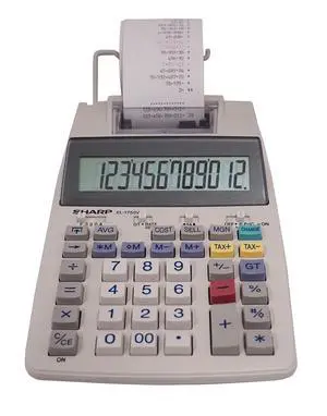 El-1750V 12-Digit Desktop Printing Calculator, White El-1750V 12-Digit Desktop Printing Calculator, White