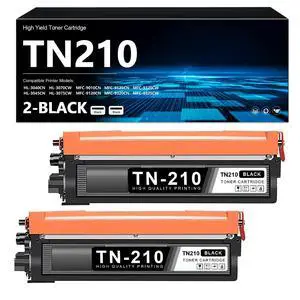 TN210 Toner Cartridge 2-Pack Replacement for Brother TN-210BK TN210 Black Toner Compatible with HL-3040CN HL-3045CN HL-3070CW HL-3075CW MFC-9010CN MFC-9120CN MFC-9125CN MFC-9320CW MFC-9325CW Printer TN210 Toner Cartridge 2-Pack Replacement for Brother TN-210BK TN210 Black Toner Compatible with HL-3040CN HL-3045CN HL-3070CW HL-3075CW MFC-9010CN MFC-9120CN MFC-9125CN MFC-9320CW MFC-9325CW Printer