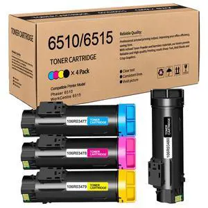 6510 6515 Extra High Capacity 4-Color Set Compatible 106R03480 106R03477 106R03478 106R03479 Toner Cartridge Replacement for Xerox Phaser 6510 WorkCentre 6515 Printer Toner (BK/C/M/Y) 6510 6515 Extra High Capacity 4-Color Set Compatible 106R03480 106R03477 106R03478 106R03479 Toner Cartridge Replacement for Xerox Phaser 6510 WorkCentre 6515 Printer Toner (BK/C/M/Y)