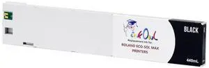 Compatible Ink Cartridge Replacement for Roland ECO-SOL MAX Printers ESL3-4BK (440mL, Black) for SP-300, SP-540, VP-300, VP-540, VS-300, VS-420, VS-540, VS-640, XC-540 Compatible Ink Cartridge Replacement for Roland ECO-SOL MAX Printers ESL3-4BK (440mL, Black) for SP-300, SP-540, VP-300, VP-540, VS-300, VS-420, VS-540, VS-640, XC-540