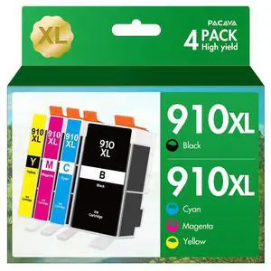 910 XL Ink Cartridges Combo Pack for HP Ink 910 XL Cartridges for HP Printers Work with Officejet Pro 8020 8028 8025 8035 Printer (BCMY 4 Pack) 910 XL Ink Cartridges Combo Pack for HP Ink 910 XL Cartridges for HP Printers Work with Officejet Pro 8020 8028 8025 8035 Printer (BCMY 4 Pack)