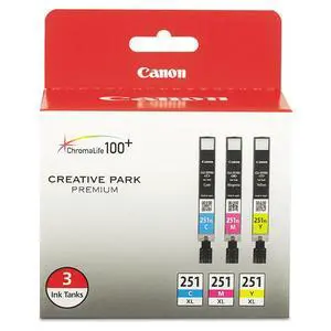 CLI-251XL Ink Cartridge - Cyan, Magenta, Yellow CLI-251XL Ink Cartridge - Cyan, Magenta, Yellow