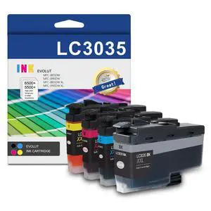 LC3035 XXL Ink Cartridges(4-Pack, 1 Black, 1 Cyan, 1 Magenta, 1 Yellow) - Eout Compatible LC3035XXL Ink Cartridges Replacement for Brother LC3035 Ink MFC-J805DW MFC-J995DW Printer LC3035 XXL Ink Cartridges(4-Pack, 1 Black, 1 Cyan, 1 Magenta, 1 Yellow) - Eout Compatible LC3035XXL Ink Cartridges Replacement for Brother LC3035 Ink MFC-J805DW MFC-J995DW Printer