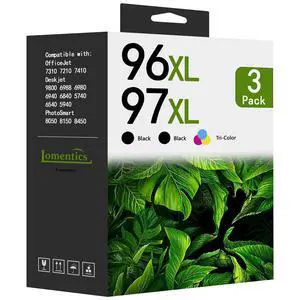 96XL / 97XL High Yield Ink Cartridges Combo Pack (3-Pack, 2Black / 1Tri-Color) Replacement for 96XL 97XL Ink Work with Deskjet 6940 6988 6980 Officejet 7310 7210 PhotoSmart 2610 8050 Printer 96XL / 97XL High Yield Ink Cartridges Combo Pack (3-Pack, 2Black / 1Tri-Color) Replacement for 96XL 97XL Ink Work with Deskjet 6940 6988 6980 Officejet 7310 7210 PhotoSmart 2610 8050 Printer