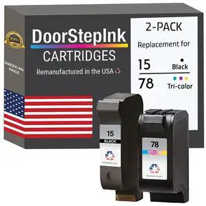 15 Black & 78 Color Remanufactured Ink Cartridge Replacement for HP 15/78 - Compatible with DeskJet 920C/940C/3810/3816/3820 - High Yield 2-Pack 15 Black & 78 Color Remanufactured Ink Cartridge Replacement for HP 15/78 - Compatible with DeskJet 920C/940C/3810/3816/3820 - High Yield 2-Pack