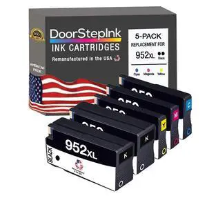 952XL 2 Black, 1 Cyan, Magenta, Yellow Remanufactured Ink Cartridge Replacement for HP 952XL Compatible with OfficeJet 7740/8715 / 8216/8719 High Yield 5-Pack 952XL 2 Black, 1 Cyan, Magenta, Yellow Remanufactured Ink Cartridge Replacement for HP 952XL Compatible with OfficeJet 7740/8715 / 8216/8719 High Yield 5-Pack