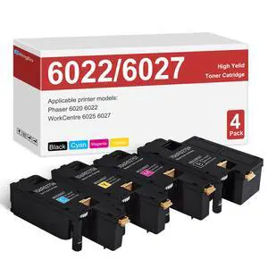 WorkCentre 6027 Phaser 6022 Toner Cartridges 4 Pack (BK/C/M/Y) - 106R02759 106R02756 106R02757 106R02758 Toner Cartridges Replacement for Xerox WorkCentre 6027 6025 Phaser 6022 6020 Printers WorkCentre 6027 Phaser 6022 Toner Cartridges 4 Pack (BK/C/M/Y) - 106R02759 106R02756 106R02757 106R02758 Toner Cartridges Replacement for Xerox WorkCentre 6027 6025 Phaser 6022 6020 Printers