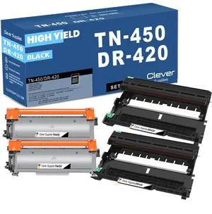 CS Replacement Compatible with Brother TN450 TN420 DR420 Toner Cartridge and Drum Unit DR420 Dr 420 DR-420 TN450 TN-420 TN 420 to use with DCP-7060D (2 Toners & 2 Drum Unit, 4-Pack) CS Replacement Compatible with Brother TN450 TN420 DR420 Toner Cartridge and Drum Unit DR420 Dr 420 DR-420 TN450 TN-420 TN 420 to use with DCP-7060D (2 Toners & 2 Drum Unit, 4-Pack)
